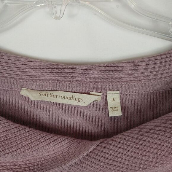 Crop Soft Surroundings Purple Sweater Size Small F - Picture 3 of 8